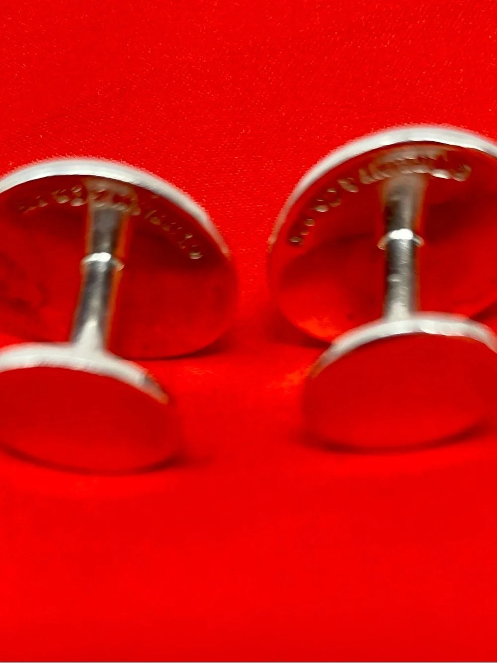 Tiffany & Co. Sterling Silver  Return to Tiffany Oval Logo Cufflinks -